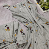 تاپ شلوارک میکی طوسی